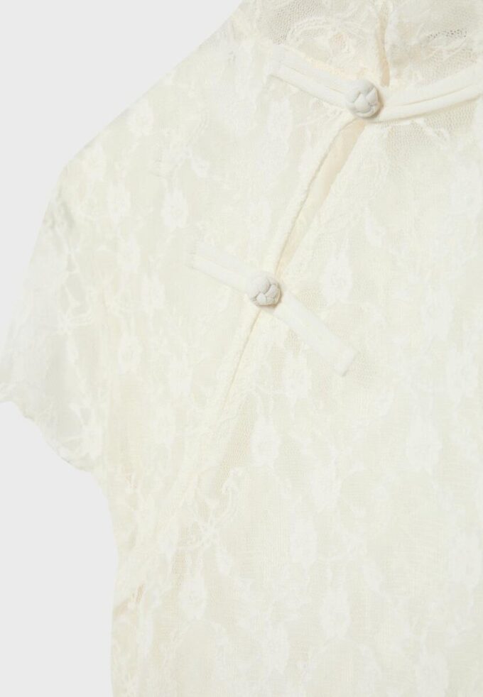 Kurzärmeliges T-Shirt im Qipao-Stil
