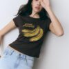 Kurzärmeliges T-Shirt mit Bananenmuster