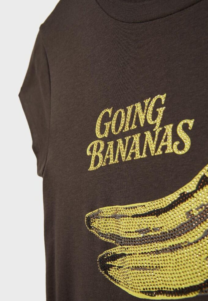 Kurzärmeliges T-Shirt mit Bananenmuster