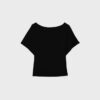 Kurzärmeliges T-Shirt mit U-Boot-Ausschnitt Kurzärmeliges T-Shirt mit U-Boot-Ausschnitt