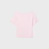 Kurzärmeliges T-Shirt mit U-Boot-Ausschnitt Kurzärmeliges T-Shirt mit U-Boot-Ausschnitt