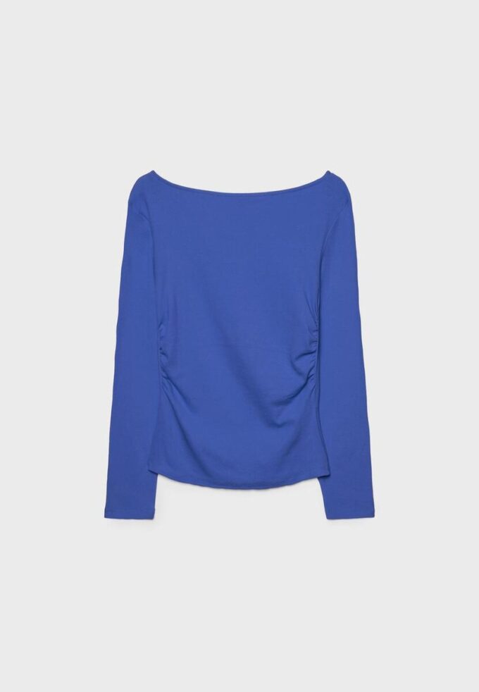 Langarm-T-Shirt mit Raffung