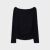 Langarm-T-Shirt mit Raffung