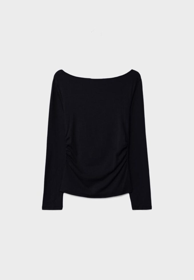Langarm-T-Shirt mit Raffung