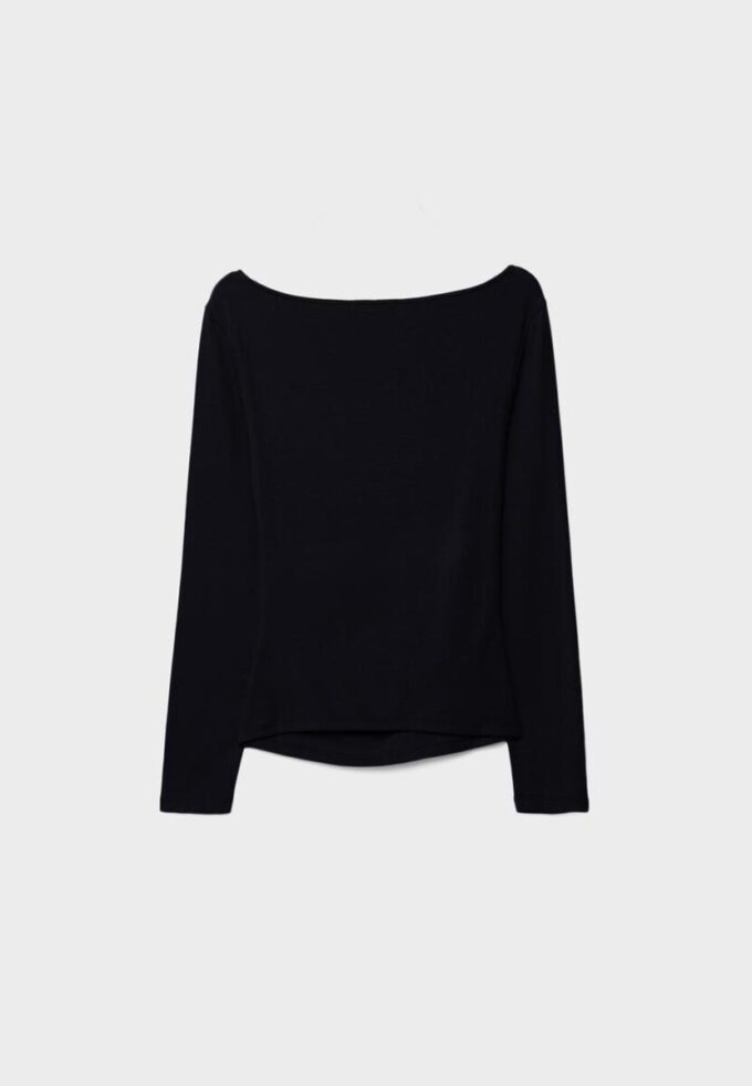 Langarm-T-Shirt mit Raffung