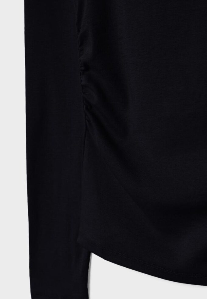 Langarm-T-Shirt mit Raffung