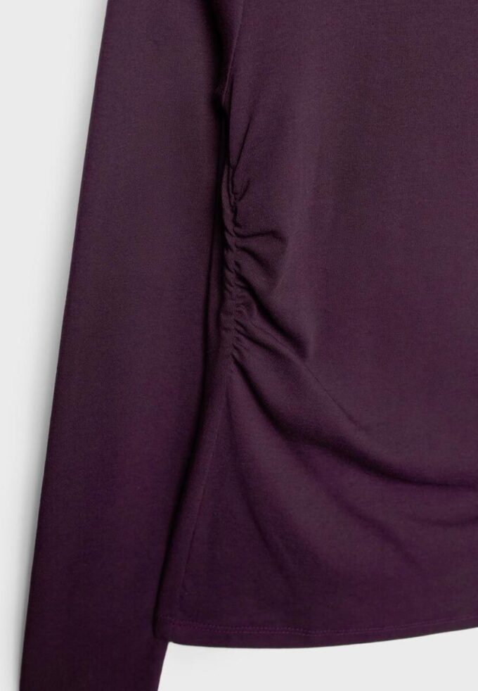 Langarm-T-Shirt mit Raffung