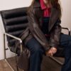 Langer Trenchcoat aus Kunstleder Langer Trenchcoat aus Kunstleder