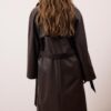 Langer Trenchcoat aus Kunstleder Langer Trenchcoat aus Kunstleder