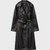Langer Trenchcoat aus Kunstleder Langer Trenchcoat aus Kunstleder