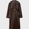 Langer Trenchcoat aus Kunstleder Langer Trenchcoat aus Kunstleder