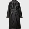 Langer Trenchcoat aus Kunstleder Langer Trenchcoat aus Kunstleder