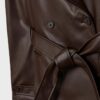 Langer Trenchcoat aus Kunstleder Langer Trenchcoat aus Kunstleder