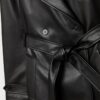 Langer Trenchcoat aus Kunstleder Langer Trenchcoat aus Kunstleder