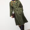 Langer Trenchcoat aus Kunstwildleder Langer Trenchcoat aus Kunstwildleder
