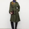 Langer Trenchcoat aus Kunstwildleder Langer Trenchcoat aus Kunstwildleder