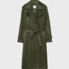 Langer Trenchcoat aus Kunstwildleder Langer Trenchcoat aus Kunstwildleder