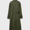Langer Trenchcoat aus Kunstwildleder Langer Trenchcoat aus Kunstwildleder