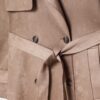 Langer Trenchcoat aus Kunstwildleder Langer Trenchcoat aus Kunstwildleder