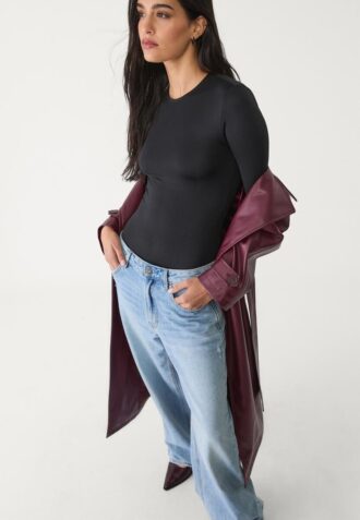 Langärmeliger Body aus Polyamid