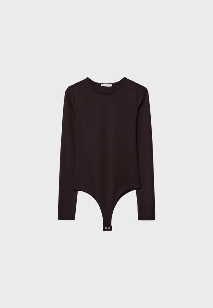 Langärmeliger Body aus Polyamid Langärmeliger Body aus Polyamid