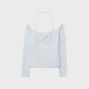 Langärmliges T-Shirt mit Neckholder Langärmliges T-Shirt mit Neckholder