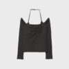 Langärmliges T-Shirt mit Neckholder Langärmliges T-Shirt mit Neckholder