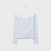Langärmliges T-Shirt mit Neckholder Langärmliges T-Shirt mit Neckholder
