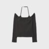 Langärmliges T-Shirt mit Neckholder Langärmliges T-Shirt mit Neckholder