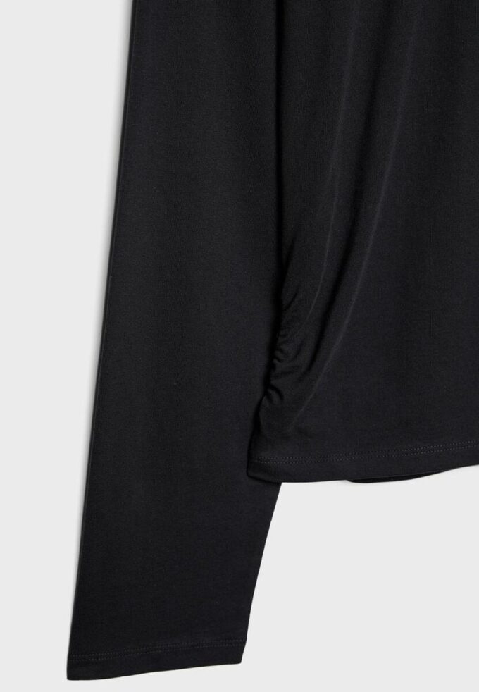 Langärmliges T-Shirt mit Raffungen Langärmliges T-Shirt mit Raffungen
