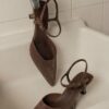 Leder-Absatzschuhe
