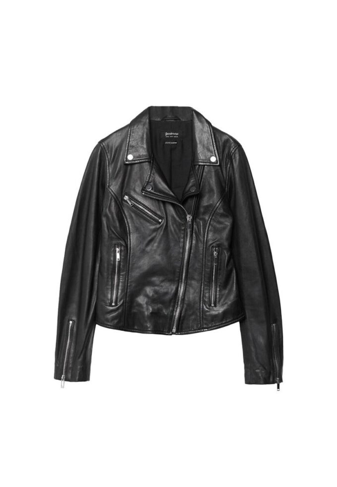 Leder-Bikerjacke Leder-Bikerjacke