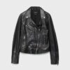 Leder-Bikerjacke Leder-Bikerjacke
