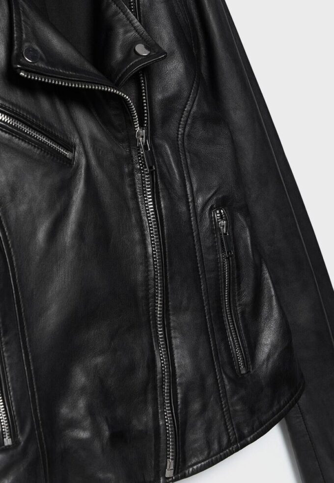 Leder-Bikerjacke Leder-Bikerjacke