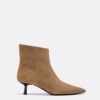 Leder-Stiefeletten mit Kitten-Heel