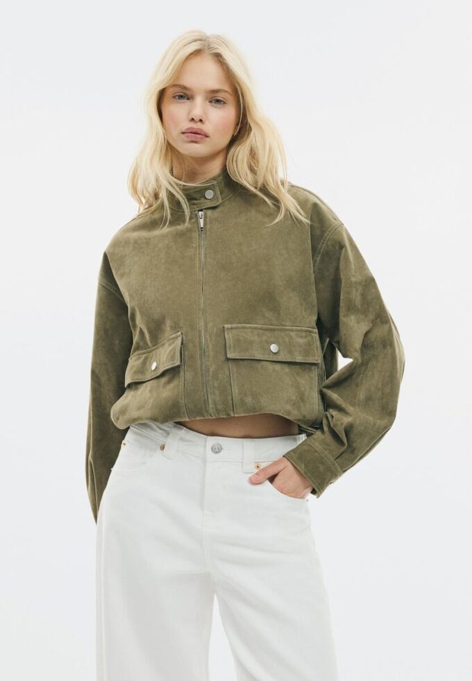 Lederjacke mit Taschen Lederjacke mit Taschen