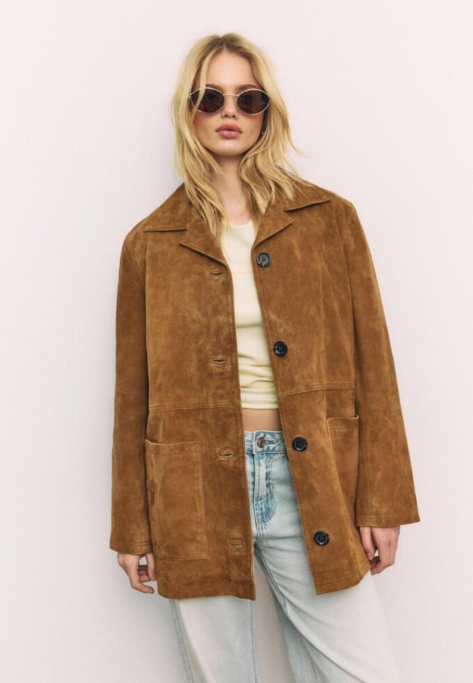 Lederjacke mit Taschen Lederjacke mit Taschen