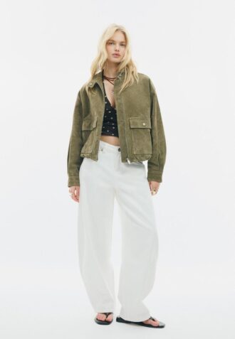 Lederjacke mit Taschen