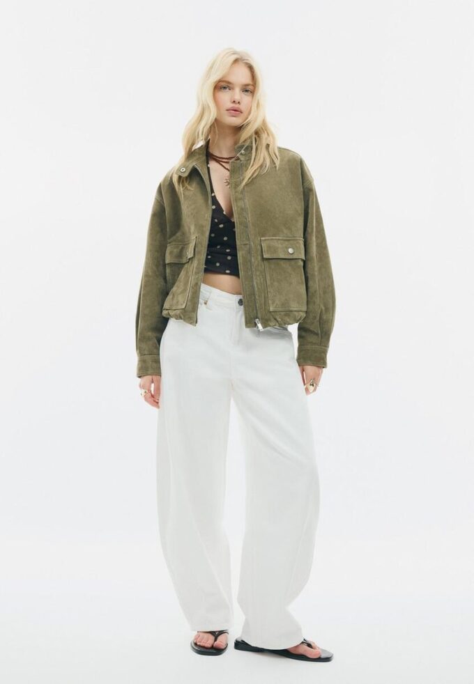 Lederjacke mit Taschen Lederjacke mit Taschen