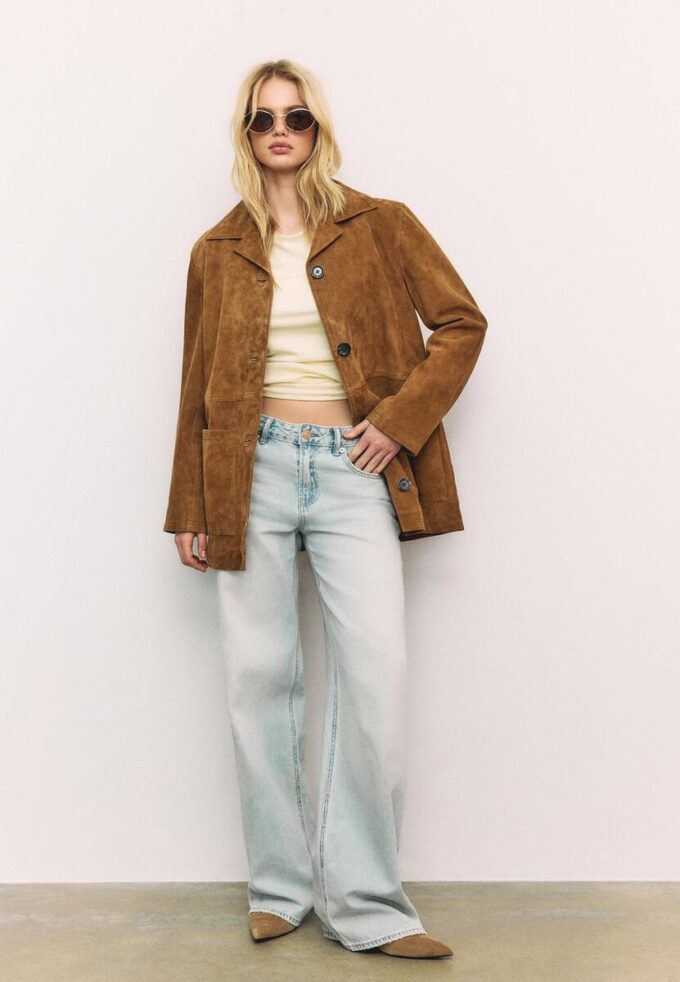 Lederjacke mit Taschen Lederjacke mit Taschen