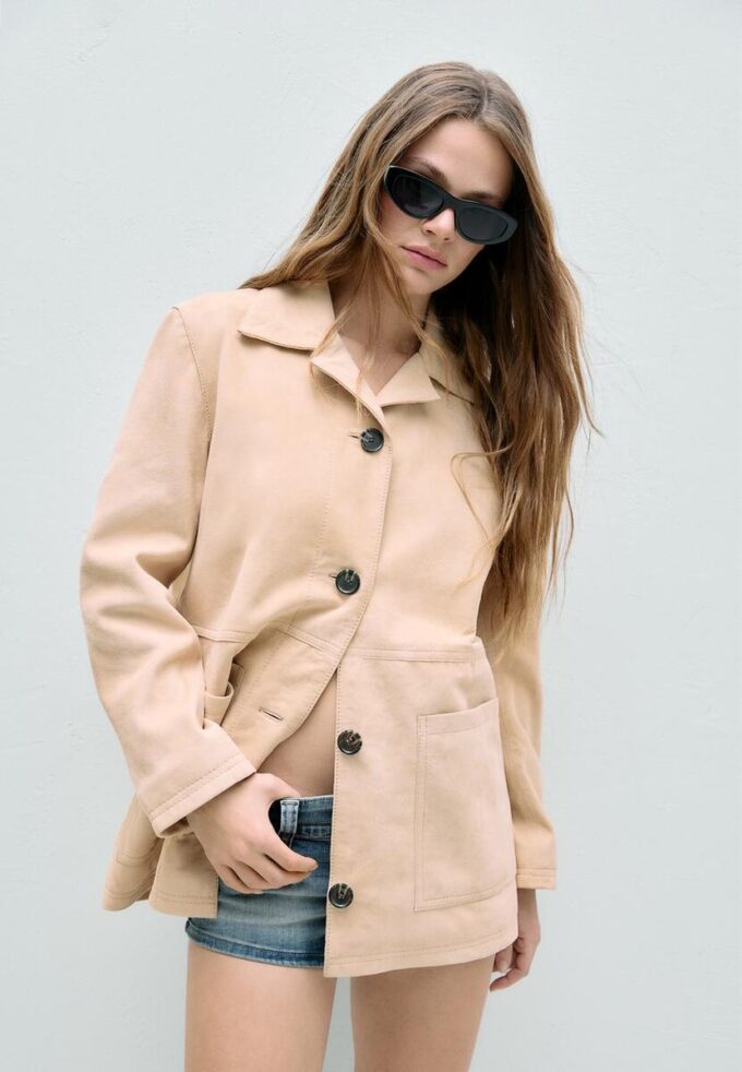 Lederjacke mit Taschen Lederjacke mit Taschen