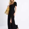 Lockeres Maxikleid mit gekreuztem Rücken