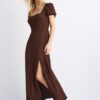 Lockeres Maxikleid mit gekreuztem Rücken