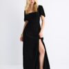 Lockeres Maxikleid mit gekreuztem Rücken