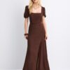 Lockeres Maxikleid mit gekreuztem Rücken