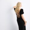 Lockeres Maxikleid mit gekreuztem Rücken