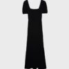 Lockeres Maxikleid mit gekreuztem Rücken