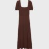 Lockeres Maxikleid mit gekreuztem Rücken