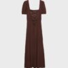 Lockeres Maxikleid mit gekreuztem Rücken