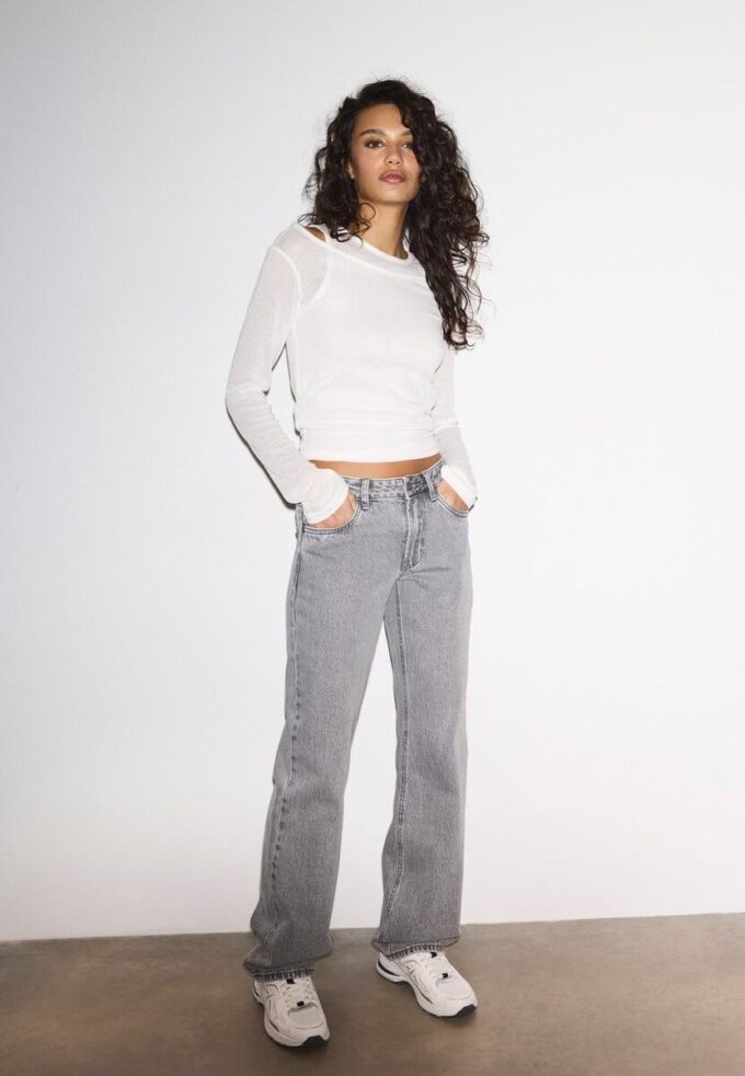 Low-Rise-Jeans mit geradem Bein